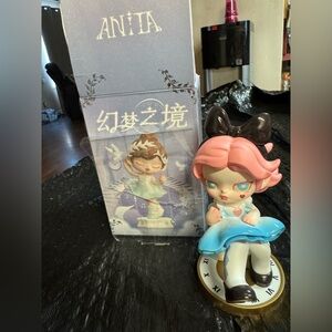 Anita (weightless) Pink and Blue Figurine with Bow